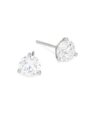 Kwiat Studs Diamond & 14k White Gold Earrings
