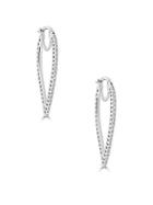 Saks Fifth Avenue Diamond And 14k White Gold Leaf Earrings