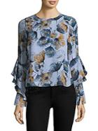 Prose & Poetry Shannon Diagonal Ruffled Top