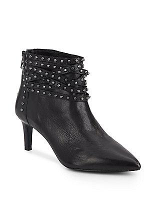 Ash Dangerous Studded Leather Ankle Boots