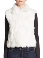 Adrienne Landau Textured Rabbit Fur Vest