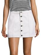 Joie Emeralda Button-front Denim Mini Skirt