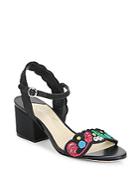 Isa Tapia Scalloped Embroidered Sandals