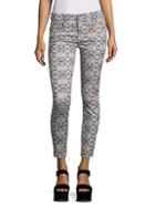 7 For All Mankind Printed Skinny Ankle Jeans