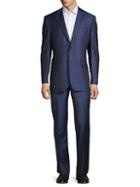 Saks Fifth Avenue Made In Italy Two-piece Classic Fit Striped Wool Suit