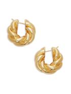 Sphera Milano 14k Gold Twist Hoop Earrings