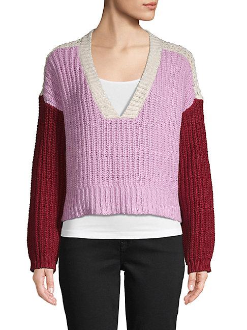 Wildfox Colorblock Cotton Sweater
