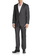Saks Fifth Avenue Made In Italy Modern-fit Wool Pinstriped Suit