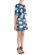 Dolce & Gabbana Floral Jacquard Elbow-sleeve Dress