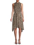 Rachel Rachel Roy Asymmetrical Leopard-print Dress