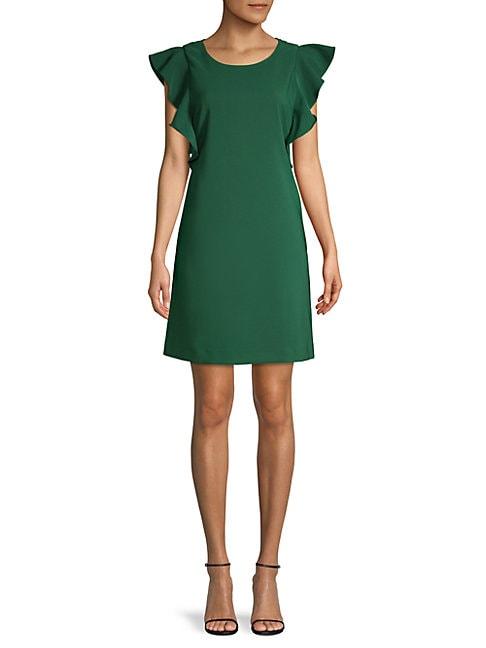 Laundry By Shelli Segal Ruffle-sleeve Cocktail Dress