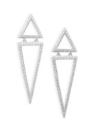 Effy 14k White Gold & Diamond Statement Earrings