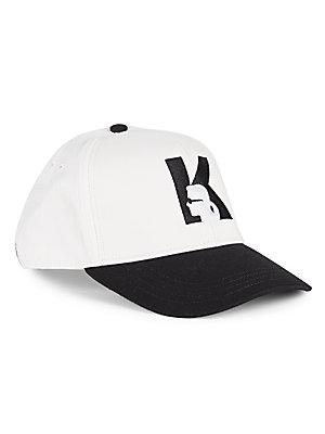 Karl Lagerfeld Colorblock Cotton Baseball Hat