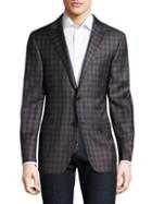 Hickey Freeman Checkered Wool Blazer