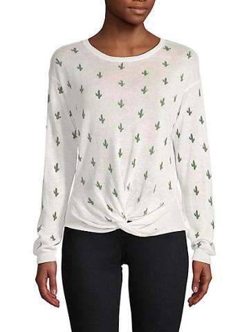 Alcee Cactus Knot Front Sweater