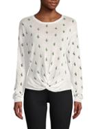 Alcee Cactus Knot Front Sweater