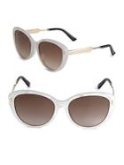 Gucci 57mm Goldtone Butterfly Sunglasses