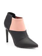 Tibi Kirby Bicolor Stretchy Ankle Boots