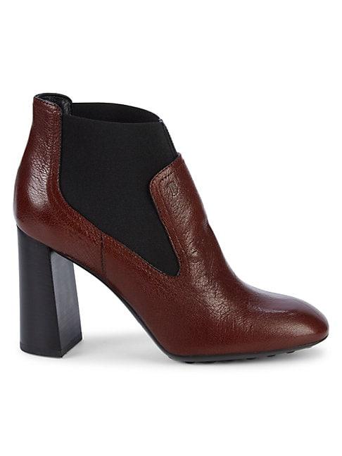Tod's Gomma Stacked-heel Leather Booties