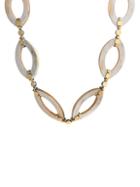 John Hardy 18k Yellow Gold & Sterling Silver Buffalo Horn Link Necklace