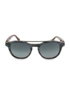 Brioni 51mm Novelty Square Sunglasses