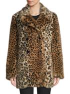 Joie Tiaret Leopard-print Faux Fur Coat