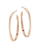 Roberto Coin 18k Rose Gold Twist Oval Hoop Earrings