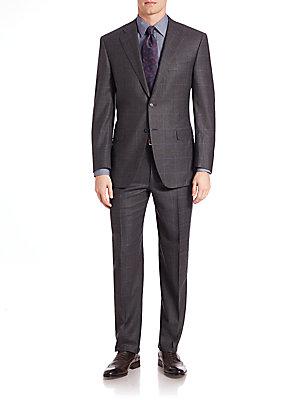 Canali Wool Plaid Suit
