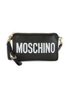 Moschino Logo Pouch Leather Crossbody Bag