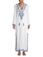 Rise & Bloom Scroll Embroidered Maxi Tunic