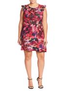 Abs, Plus Size Floral Printed Dress