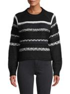 John + Jenn Long-sleeve Contrast-knit Sweater