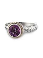 Effy Balissima Amethyst Ring In Sterling Silver With 18 Kt. Yellow Gold
