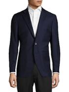 Saks Fifth Avenue Tailored Fit Checked Wool-blend Sportcoat
