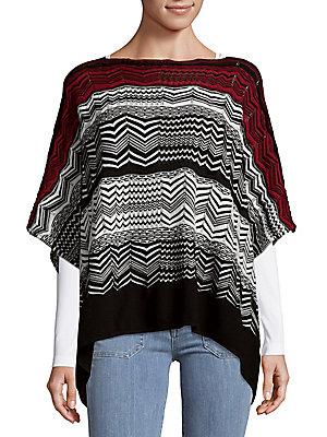 Missoni Patterned Wool Blend Poncho