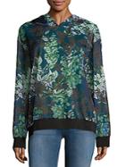 Msgm Floral-print Hooded Sweater