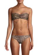Jonathan Simkhai Leopard Print Bandeau Bikini Top