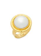 Gurhan 24k Gold & White Mabe Freshwater Pearl Ring