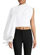 Jacquemus One-sleeve Cotton Cropped Top