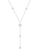Gabi Rielle Sterling Silver & White Crystal North Star Lariat Necklace