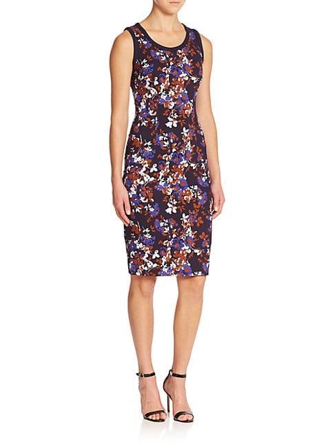 Mother Of Pearl Napier Floral Sheath Dress