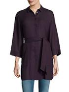 Lafayette 148 New York Melody Solid Wool-blend Blouse