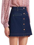 7 For All Mankind Button-up Denim Skirt