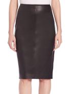Saks Fifth Avenue Collection Leather Pencil Skirt