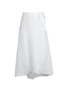Saks Fifth Avenue Linen Wrap Flare Skirt
