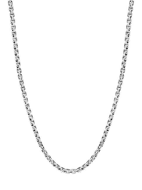 Effy Sterling Silver Greek Box Chain Necklace