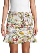 Parker Floral-print Mini Skirt