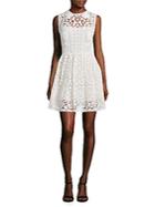 Valentino Floral Lace A-line Dress