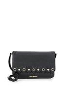Karl Lagerfeld Scalloped Faux Pearl Leather Crossbody Bag