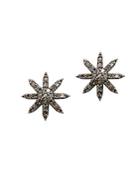 Adornia Fine Jewelry Diamond And Silver Starburst Stud Earrings